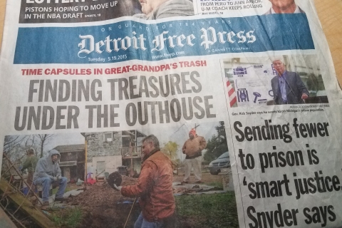 The Detroit Free Press Covers the Outhouse Diggers