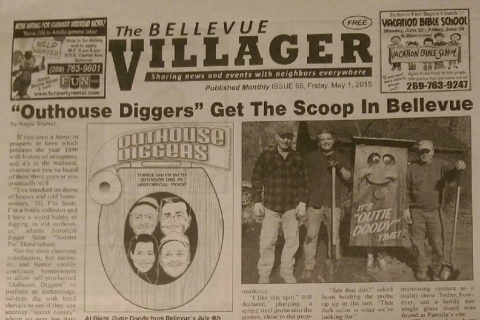 Outhouse Diggers Discussed in the Bellevue Villager